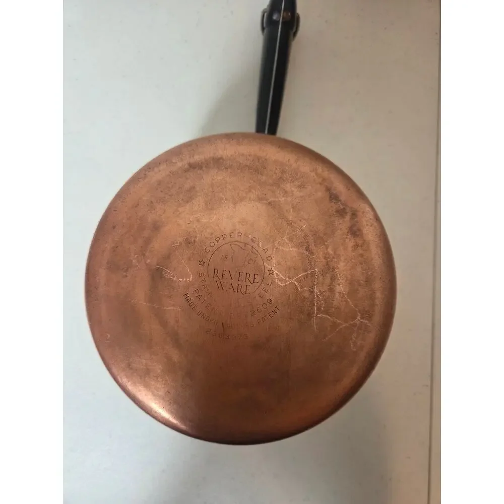 Revere Ware 2qt 1801 Copper Bottom Saucepot With Lid
